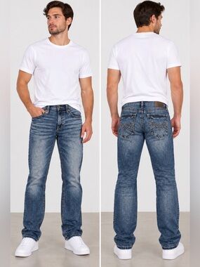 BKE Men’s Blue Straight Jeans